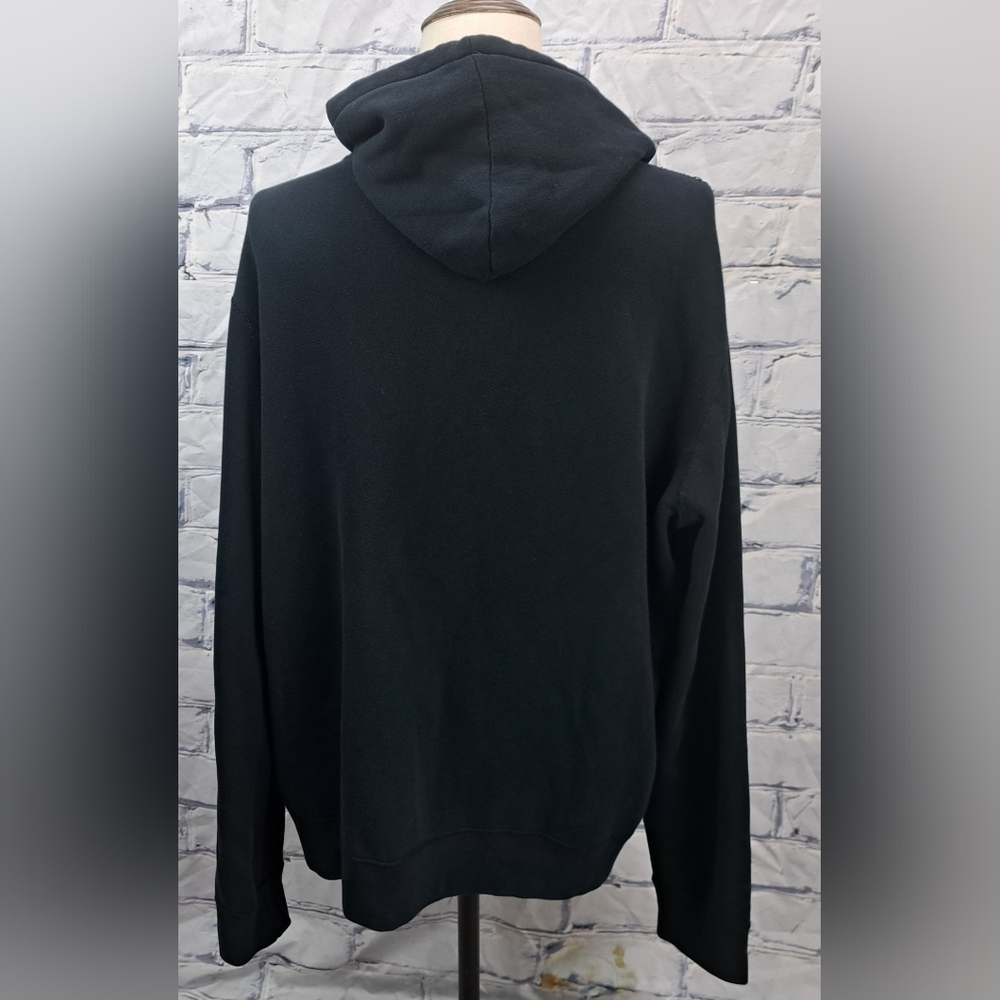 Polo Ralph Lauren Full Zip Sweater All Black Big Pony Flag Hoodie 2XL XXL 3XL - Picture 3 of 16